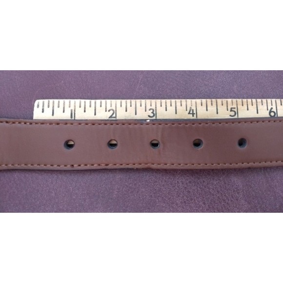 TOMMY HILFIGER Canvas Leather Belt Grosgrain Blue Nautical Ribbon Summer Size 32 - Picture 16 of 16